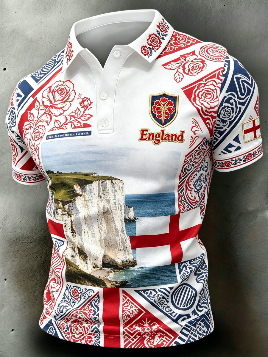 Men's England Football Short Sleeve Shirt
