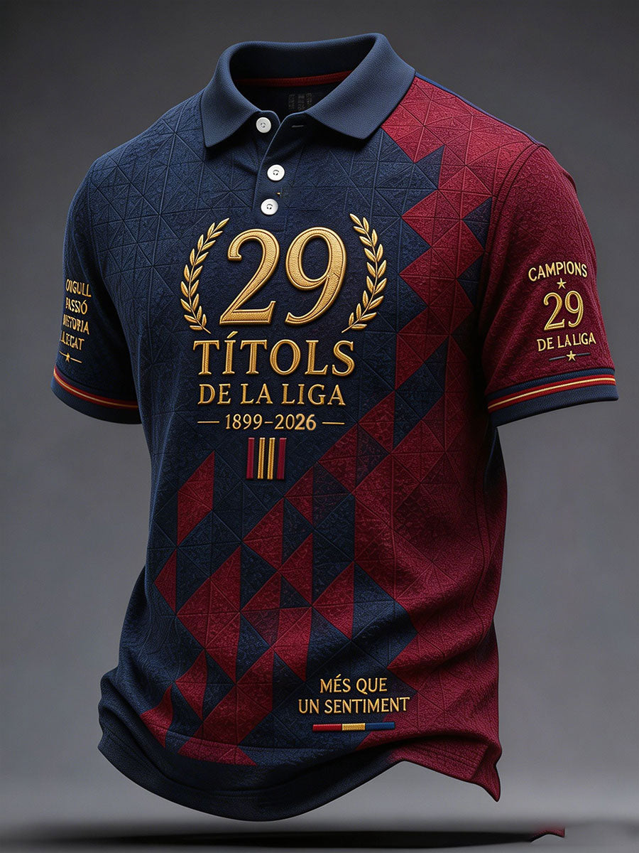 Men's Spain Orgull Football Lover Art Printed Casual Tops