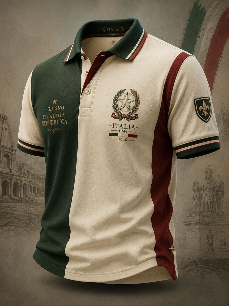 Men's Festa Della Repubblica Repvbblica Italiana Printed Shirt