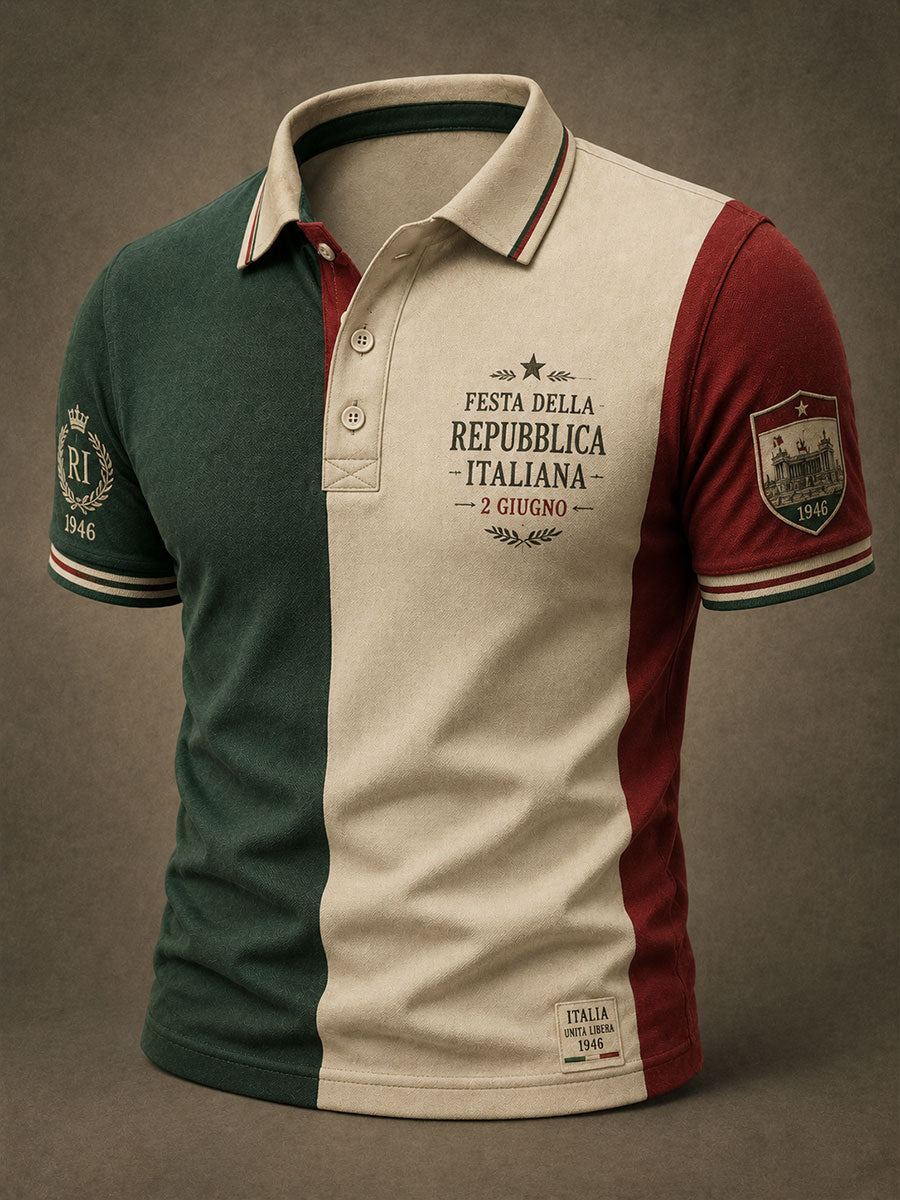 Camicia da uomo con stampa Festa della Repubblica Repubblica Italiana