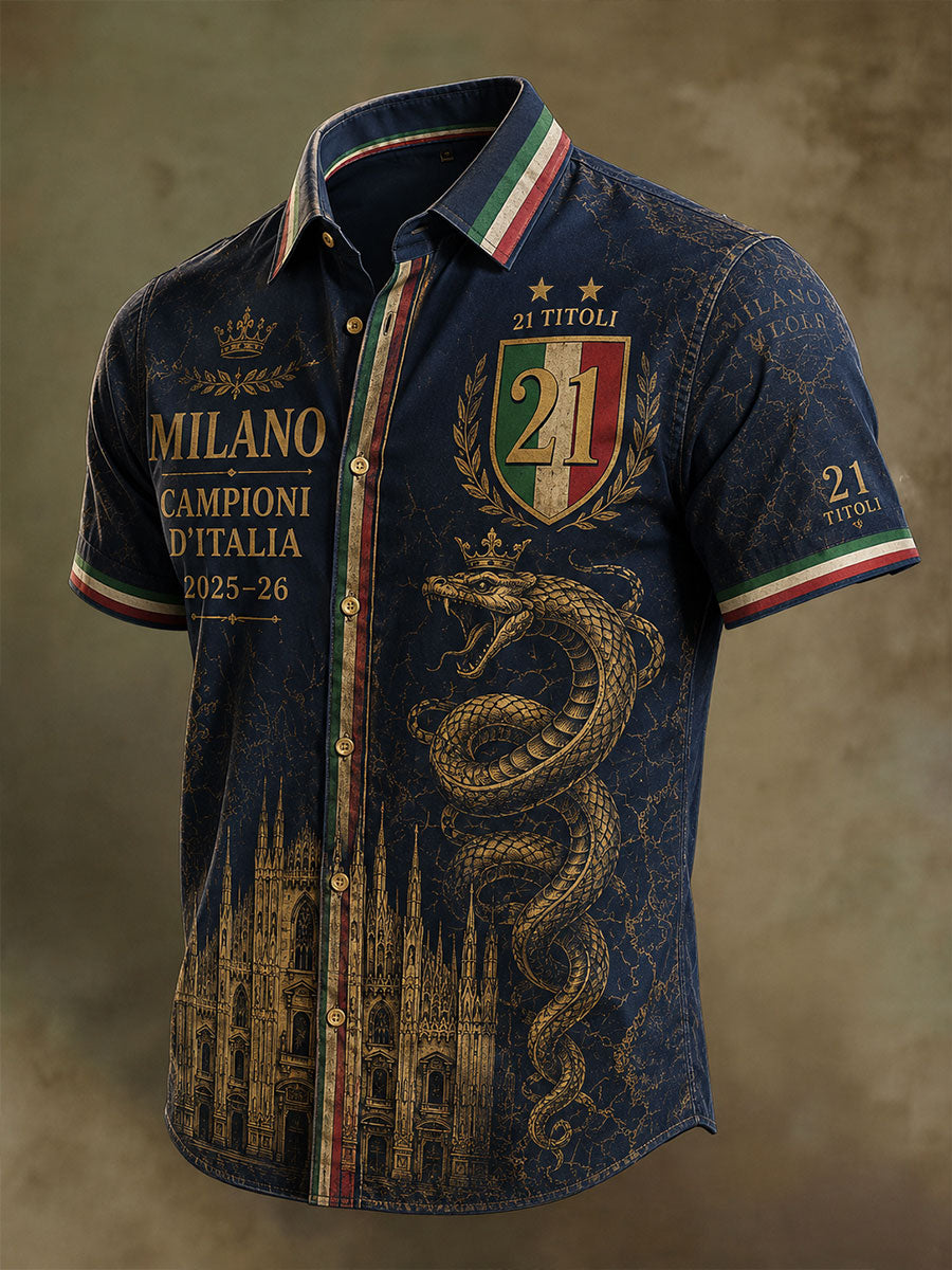 Maglia a maniche corte Campioni d’Italia 2025-26 da uomo