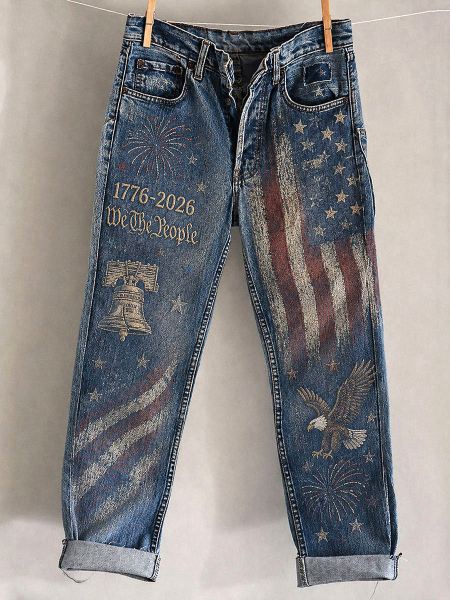 Women's Independence Day Printed Casual Pants