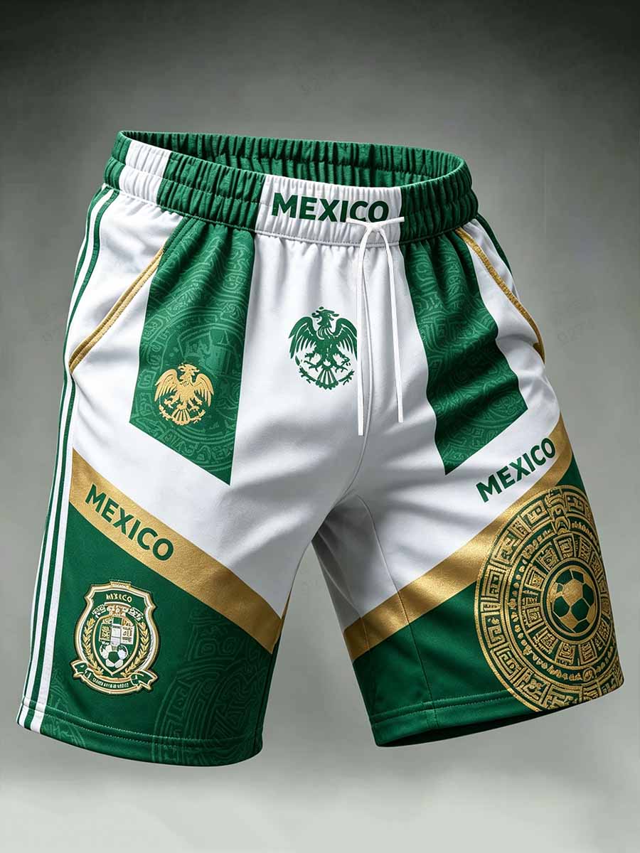 Pantalones cortos estampados de la Liga Mexicana de Fútbol para hombre