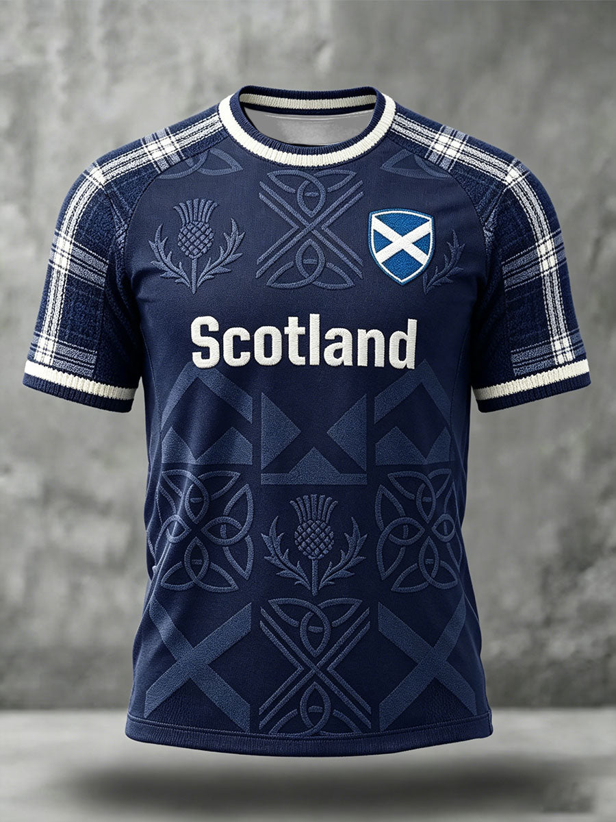 Men's Scotland Football Lover Printed T-shirt