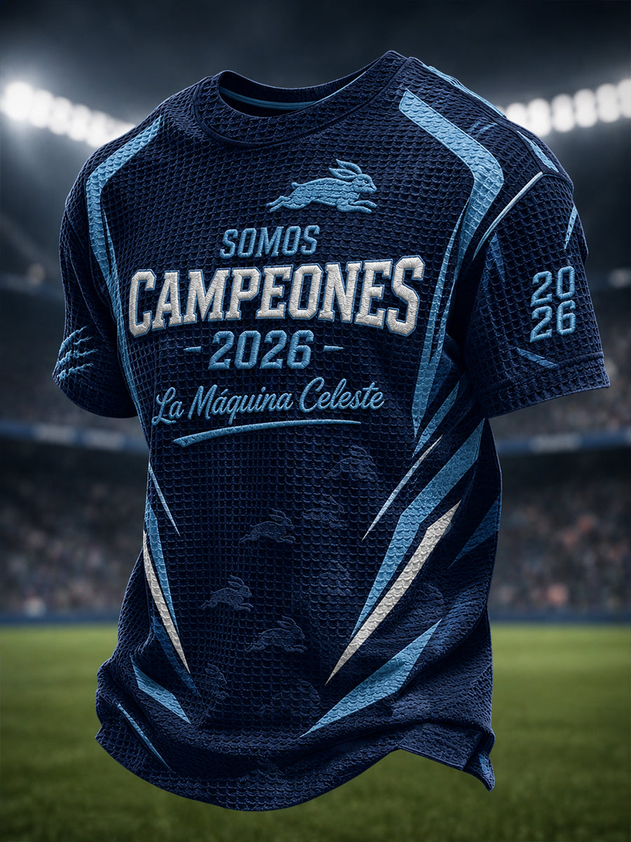 Men's 2026 Campeones Print Waffle T-Shirt