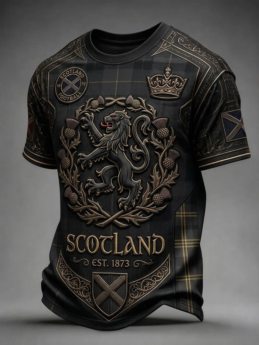 Men's UK Scotland Football Lover 2026 Printed T-shirt