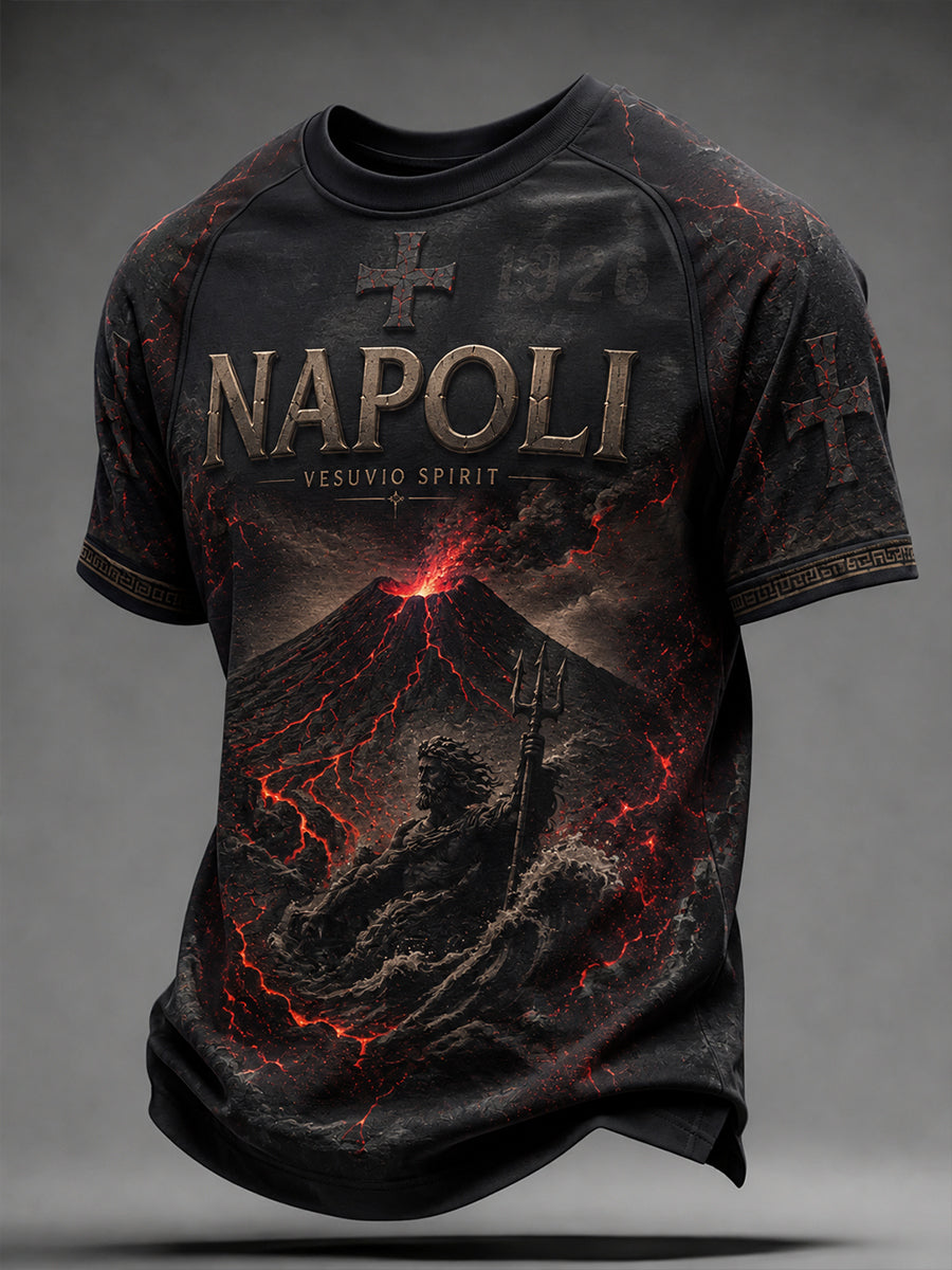 Men's Italian Football Napoli Short Sleeve T-Shirt