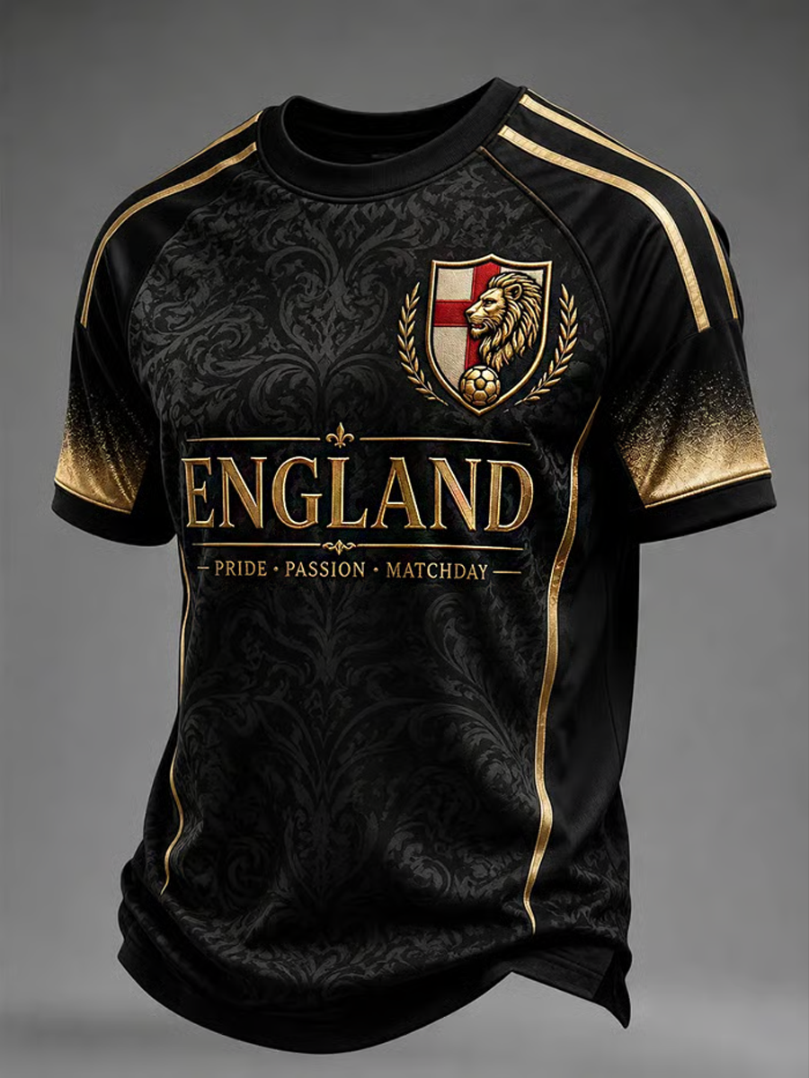Men's UK Football Lover England Printed short sleeve t-shirt
