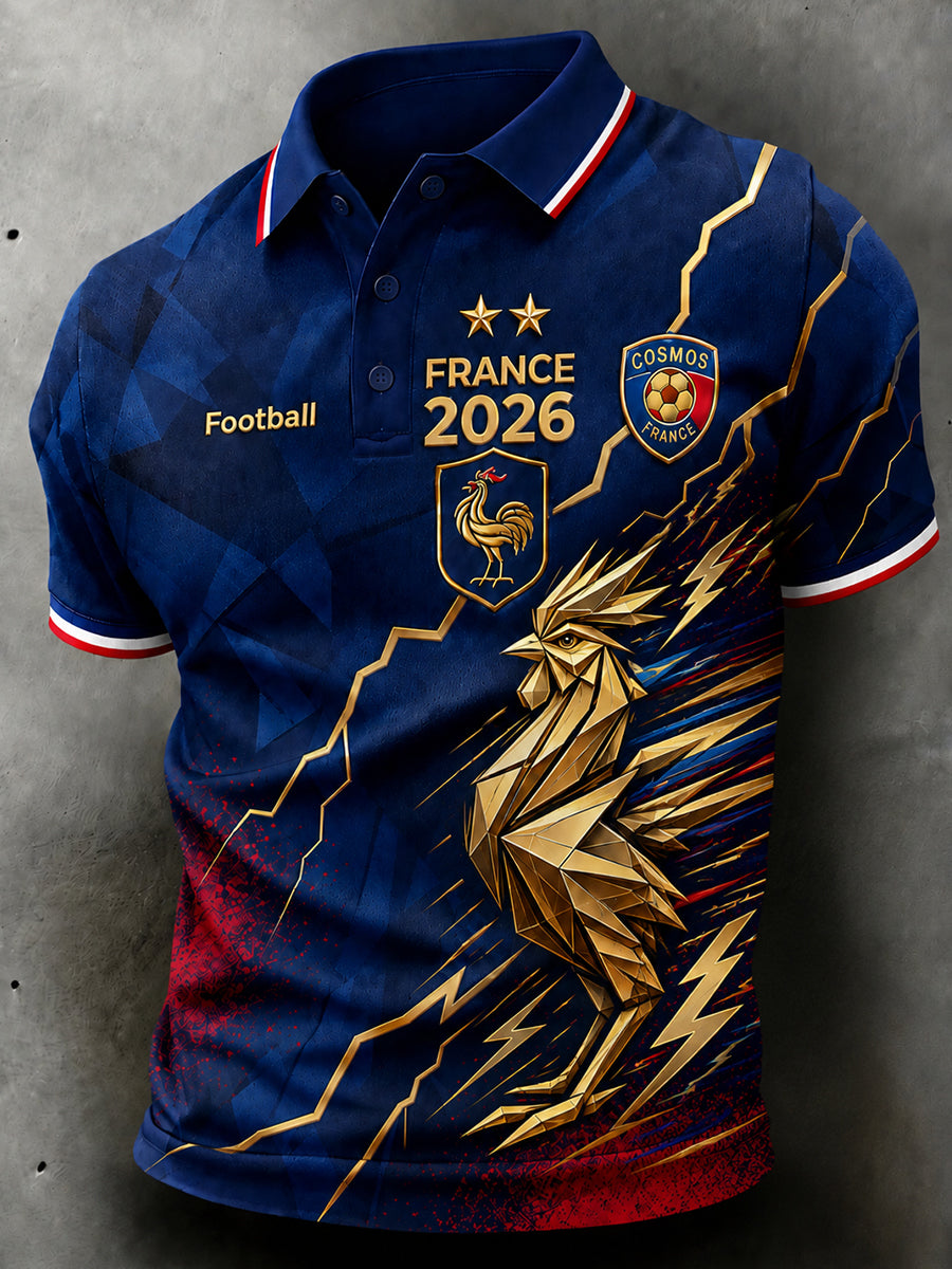 Chemise à manches courtes France Football pour homme