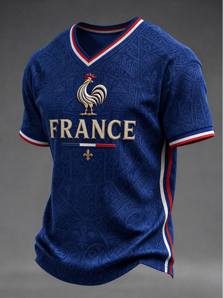 T-shirt col V France Football pour homme