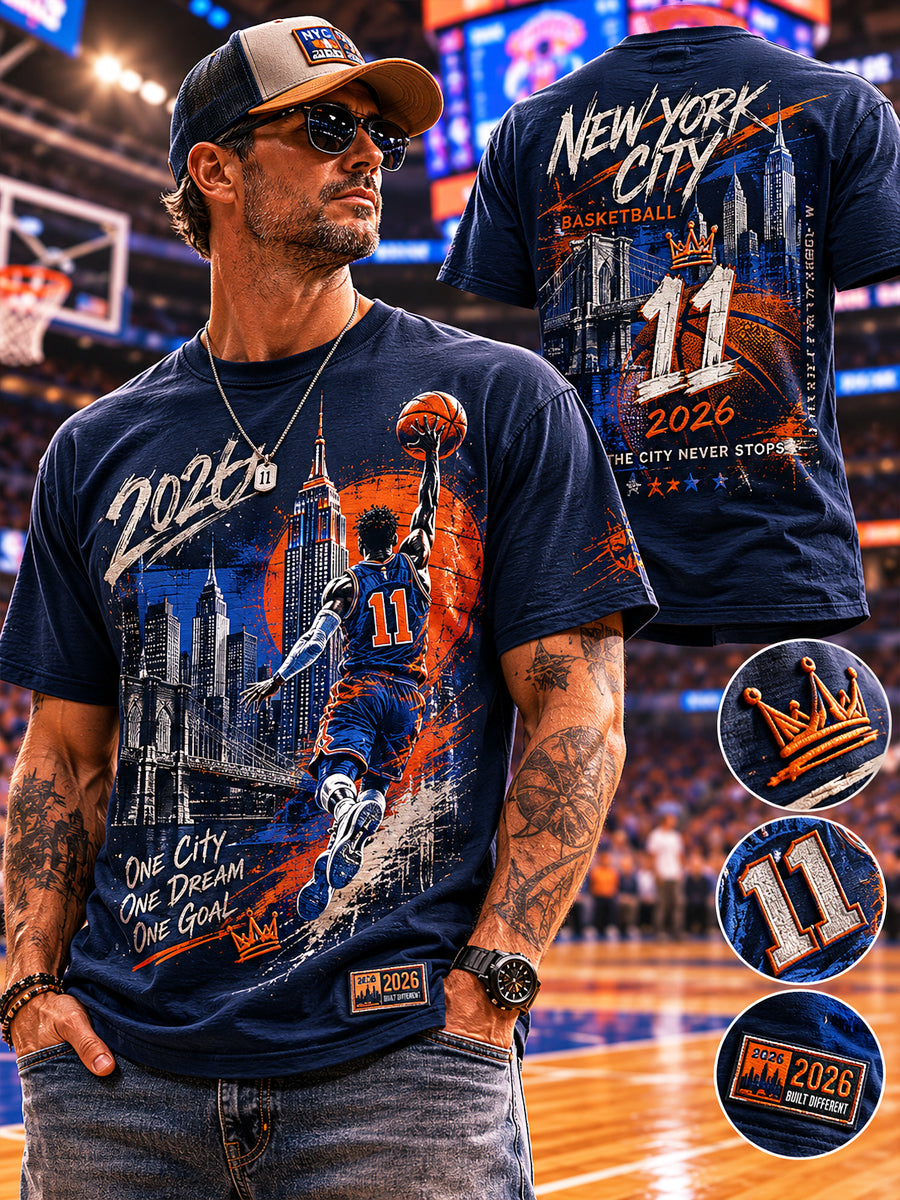 Classic T-shirt for Men Who Love Retro Basketball