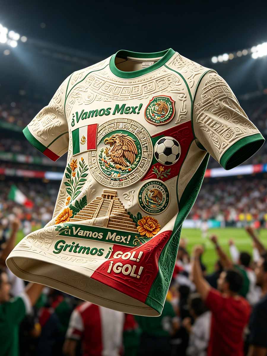 Camiseta de la impresión del fútbol mexicano de la moda de los hombres