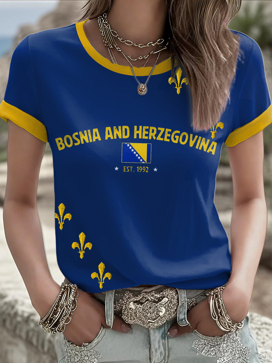 Ženska majica s motom „Bosno ZMAJEVI“ i motivom ljubitelja nogometa