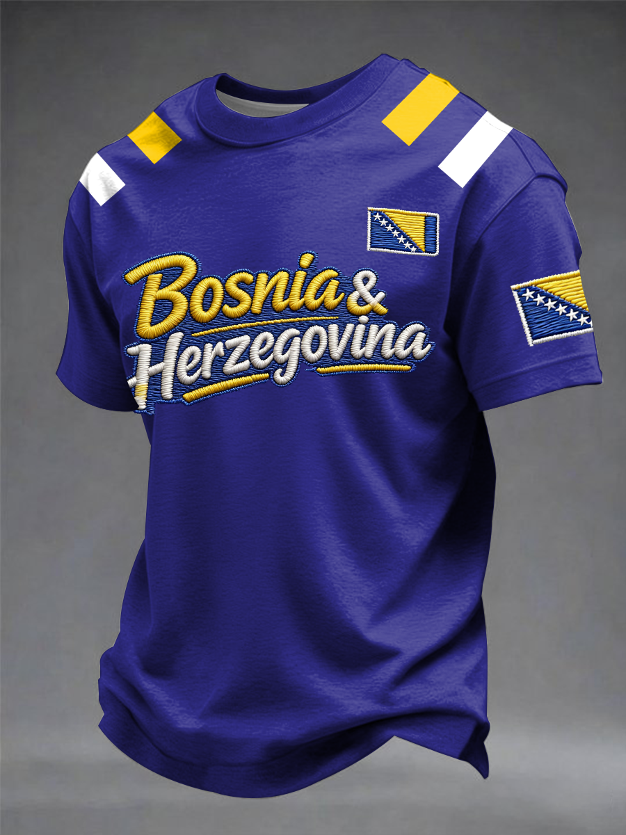 Muški majica s kratkim rukavima Bosnia ZMAJEVI s motivom za ljubitelje nogometa