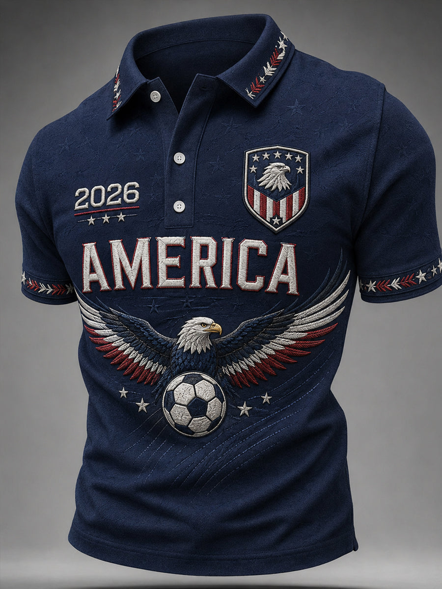 Men's Gift For Soccer Fans Print Casual Short Sleeve T-shirt