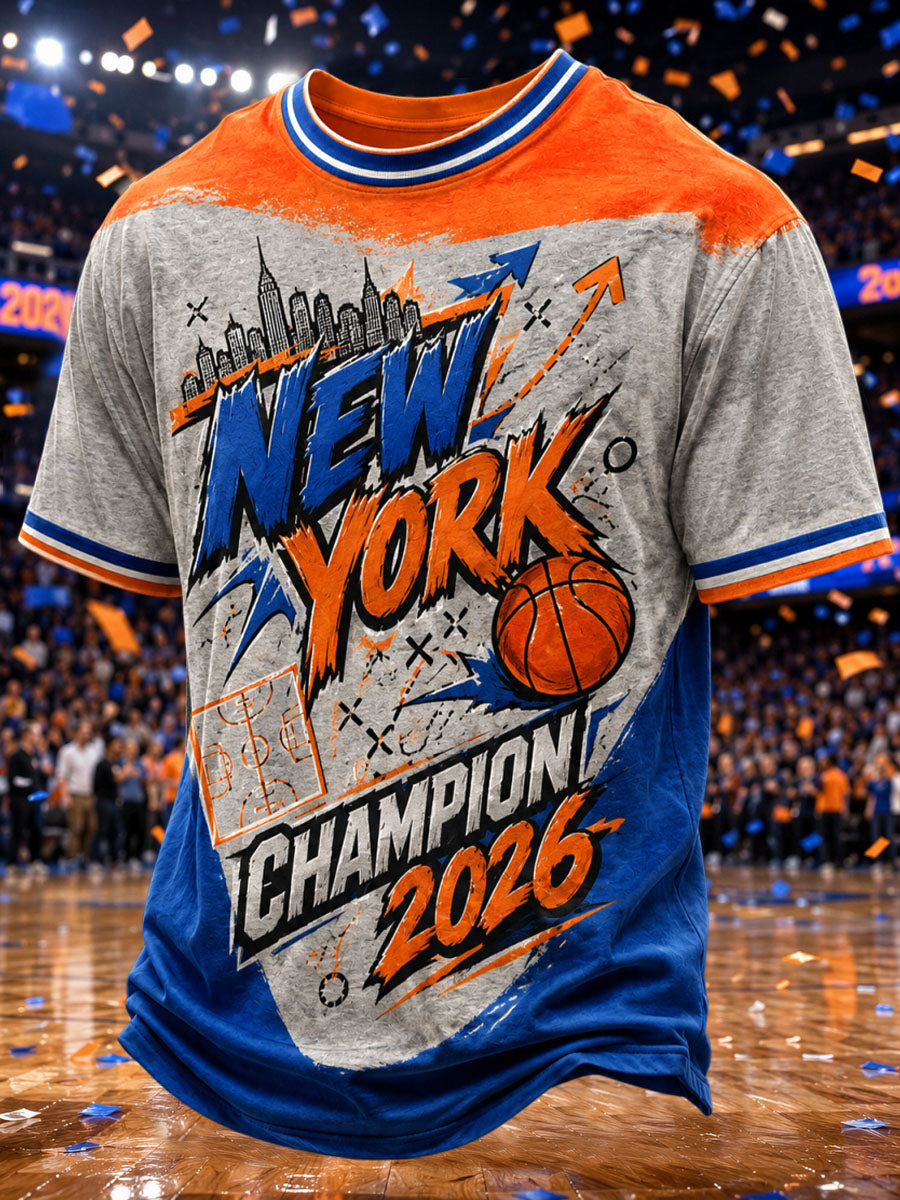 Men's New York 2026 Champion Classic Casual T-Shirt