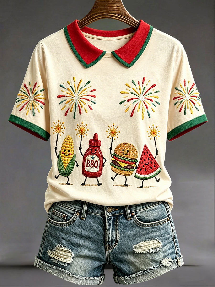Women's patriotic foods tops