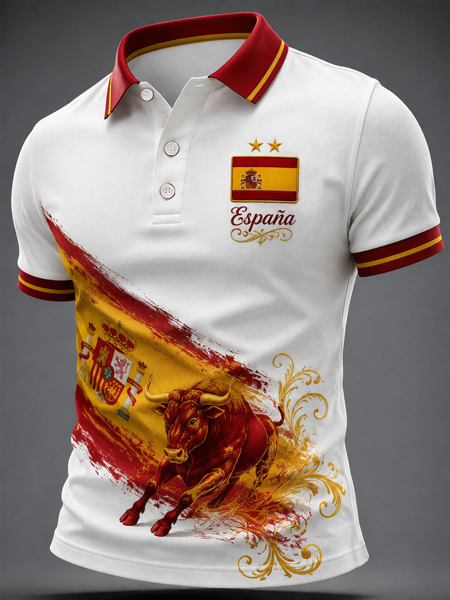 Camiseta informal con estampado de España para hombre