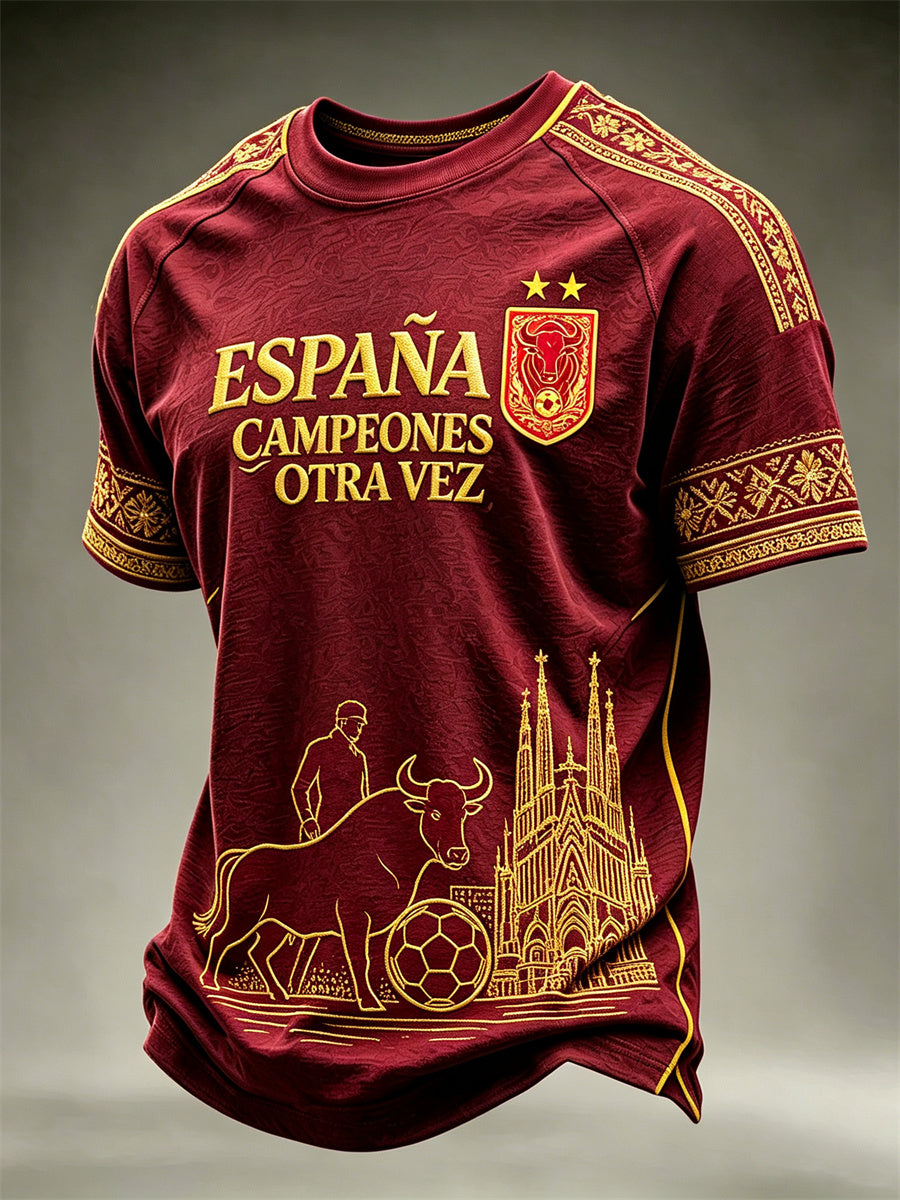 Camiseta de manga corta con estampado de Bull & Sagrada Família para hombre