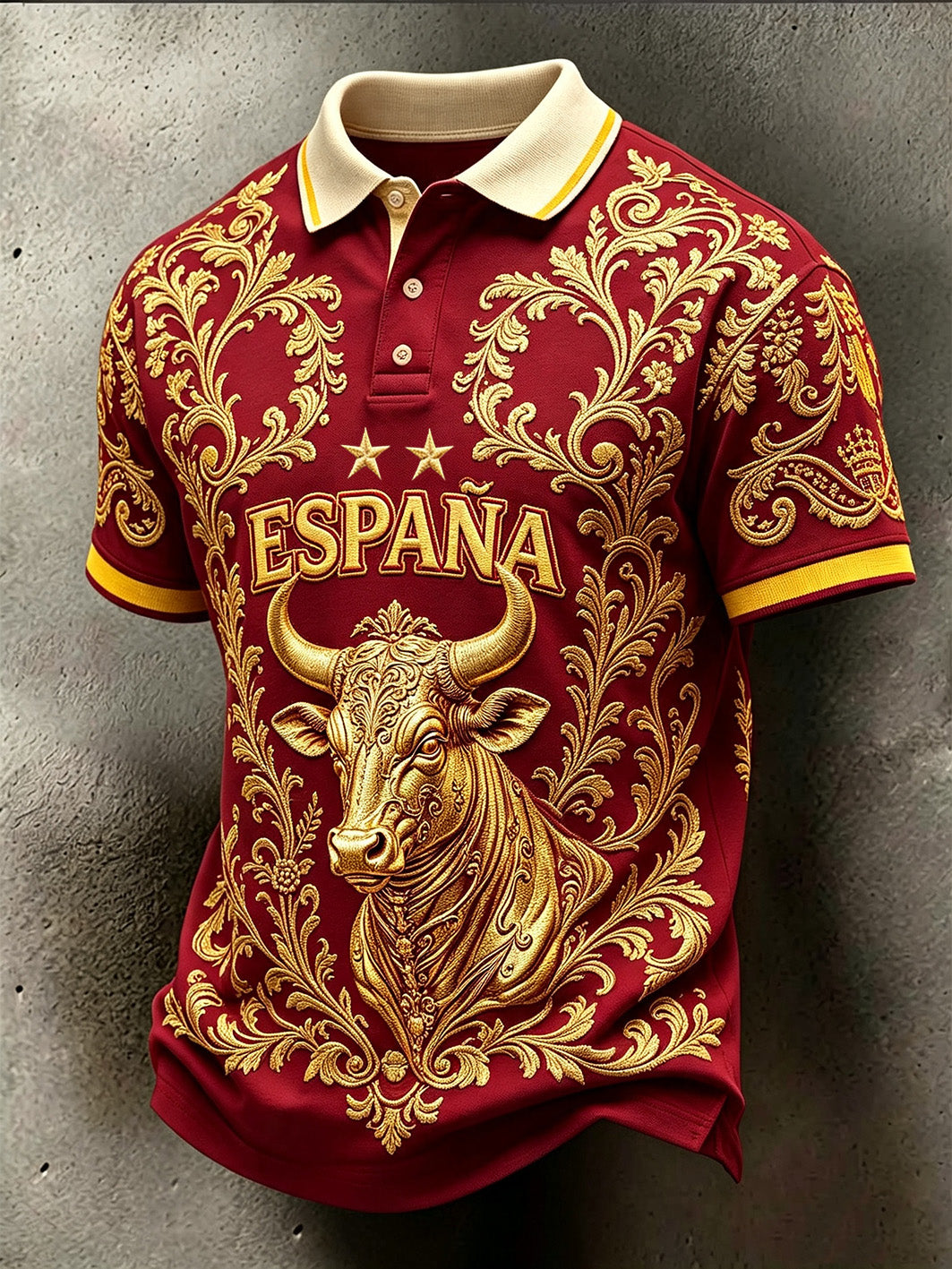 Polo de manga corta para hombre 2026 España Football Fans Leisure