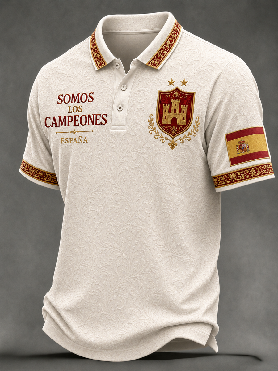 Polo estampado Somos los campeones de hombre