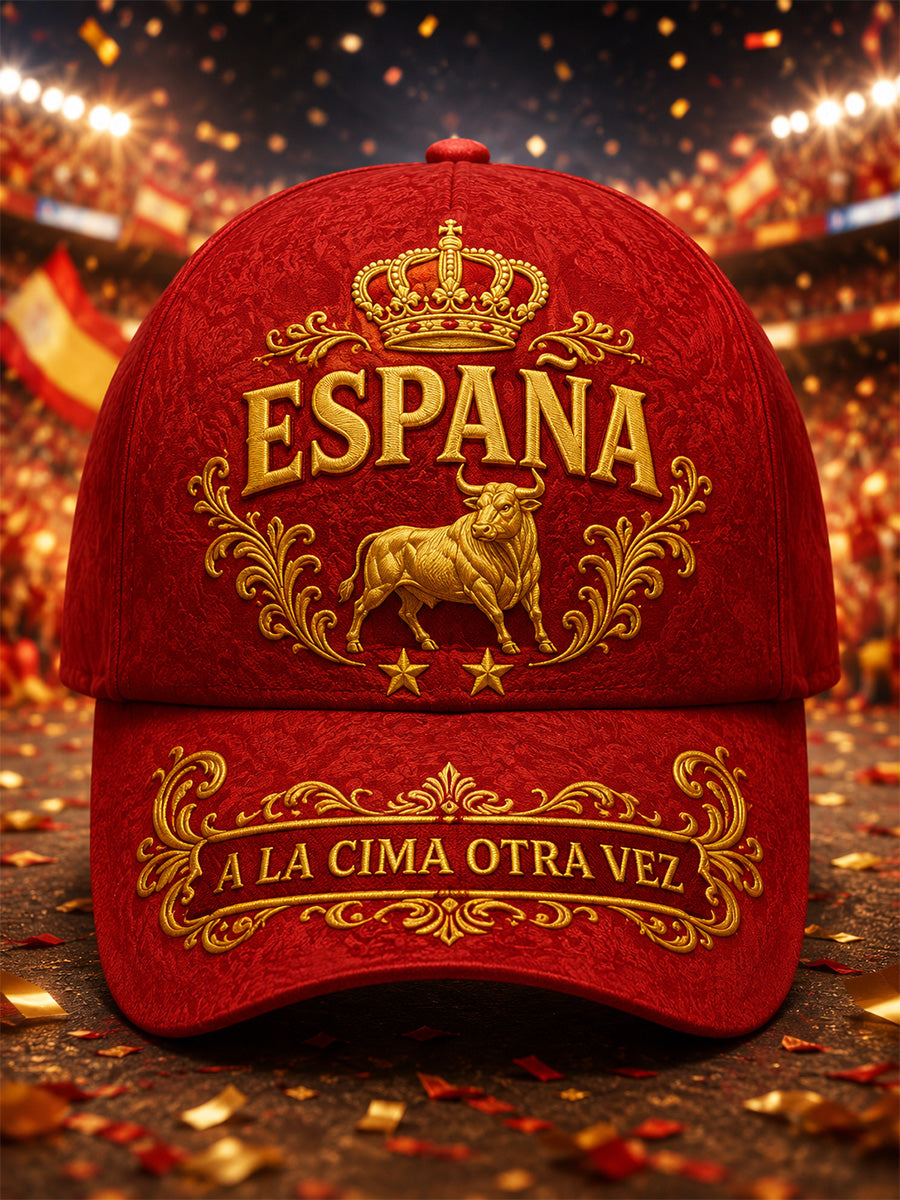 Gorra unisex con estampado de “We Are The Champions 2026” para celebrar a España campeona, regalo ideal para aficionados al fútbol