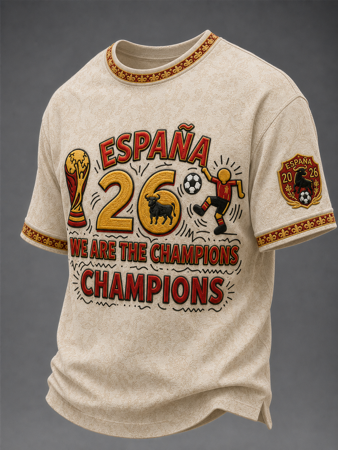 Camiseta de fútbol española de manga corta para hombre