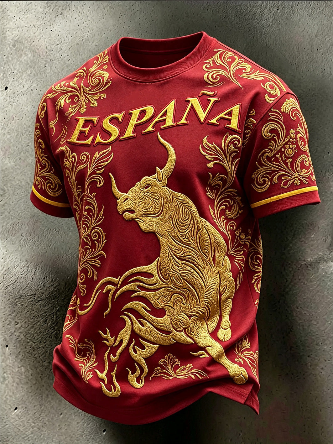 Camiseta casual de manga corta para hombre 2026 España Football Fans