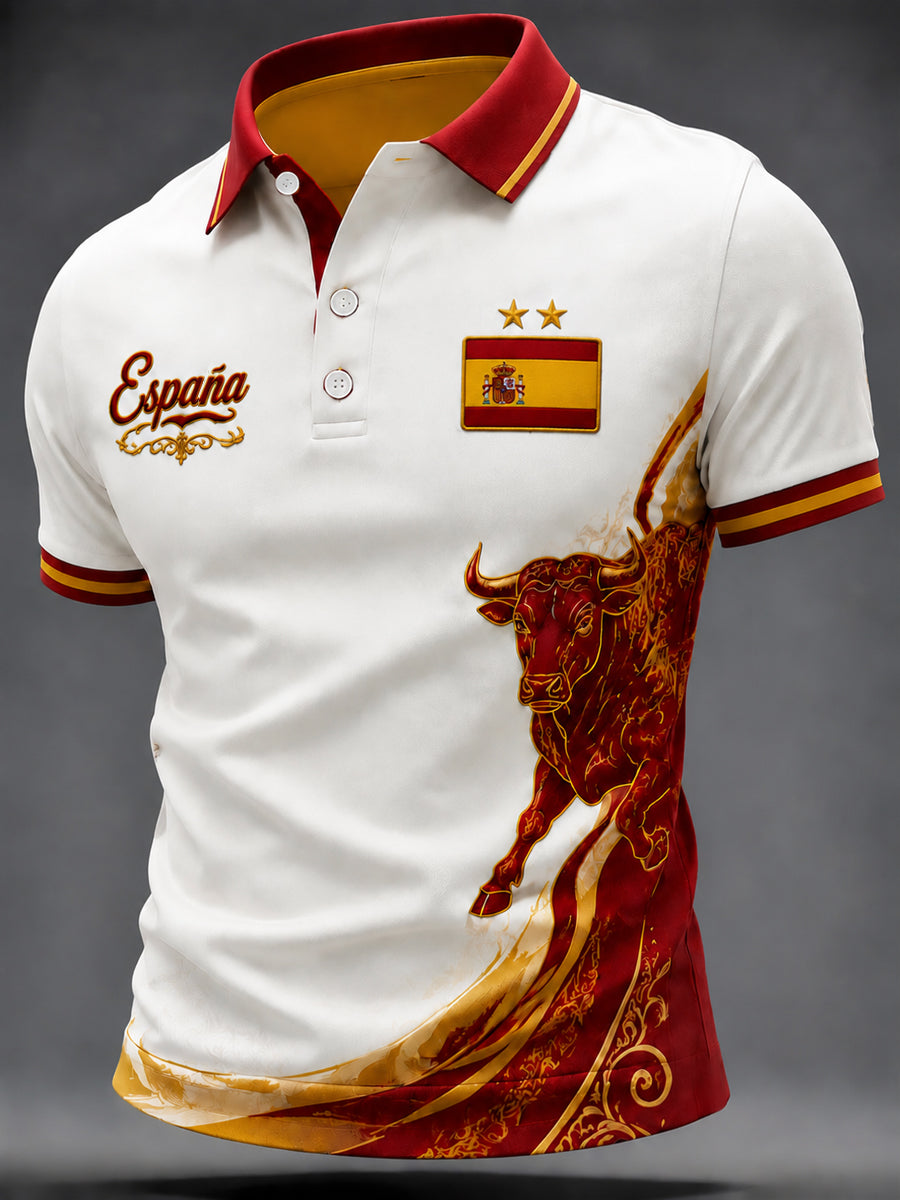 Camiseta informal con estampado de España para hombre