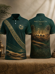 Men's Saudi Arabian National Day Commemorative Art Print Polo