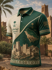 Men's Saudi Arabian National Day Commemorative Art Print Polo