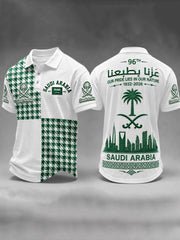 Men's Saudi Arabia's 96th National Day Our Pride Lies in Our Nature polo shirt