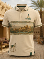 Men's Saudi Arabian National Day Commemorative Art Print Polo