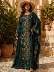 Women's Saudi Arabia's 96th National Day Long Sleeve Maxi Dress