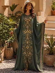 Women's Saudi Arabia's 96th National Day Long Sleeve Maxi Dress