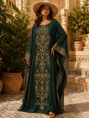 Women's Saudi Arabia's 96th National Day Long Sleeve Maxi Dress