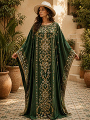 Women's Saudi Arabia's 96th National Day Long Sleeve Maxi Dress