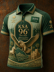 Men's Saudi National Day Short Sleeve Shirt