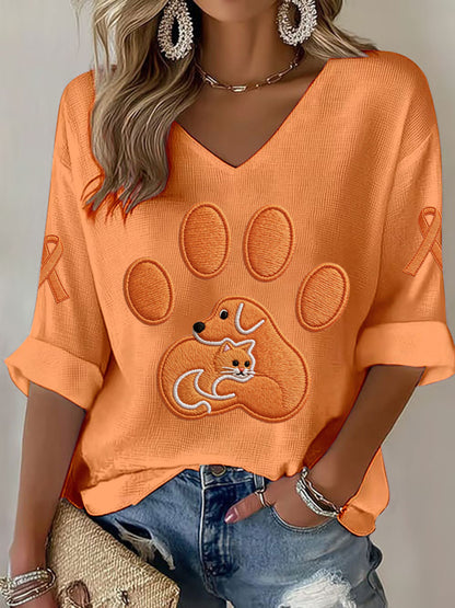 Women's Animal Rights Day V-Neck Tops