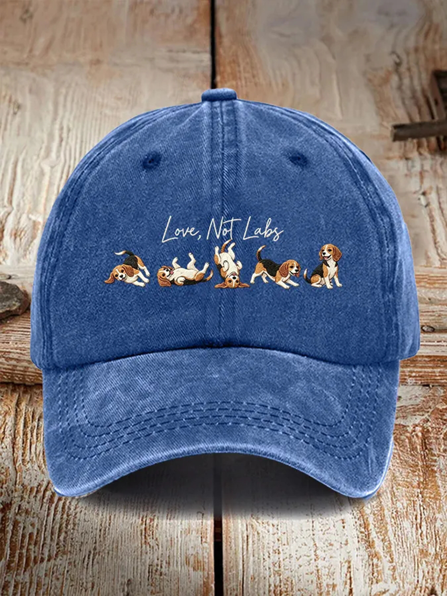 Unisex Love Not Labs Save The Beagles Print Hat