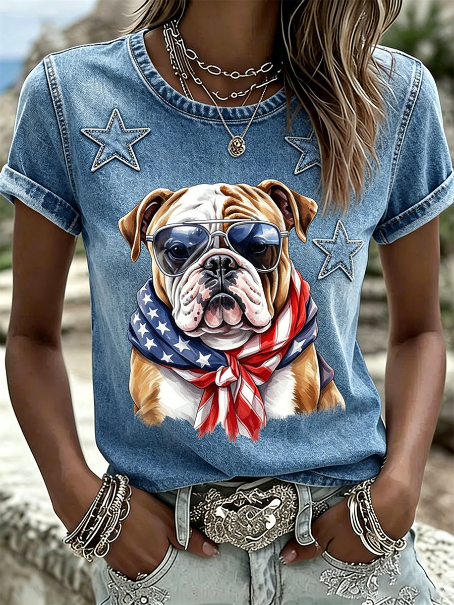 Women's T-Shirt With Animal Art Print