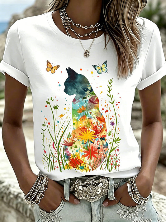 Women's T-Shirt With Animal Art Print