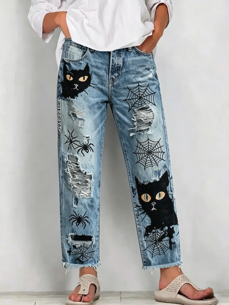 Women's  Animal Art Print Jeans