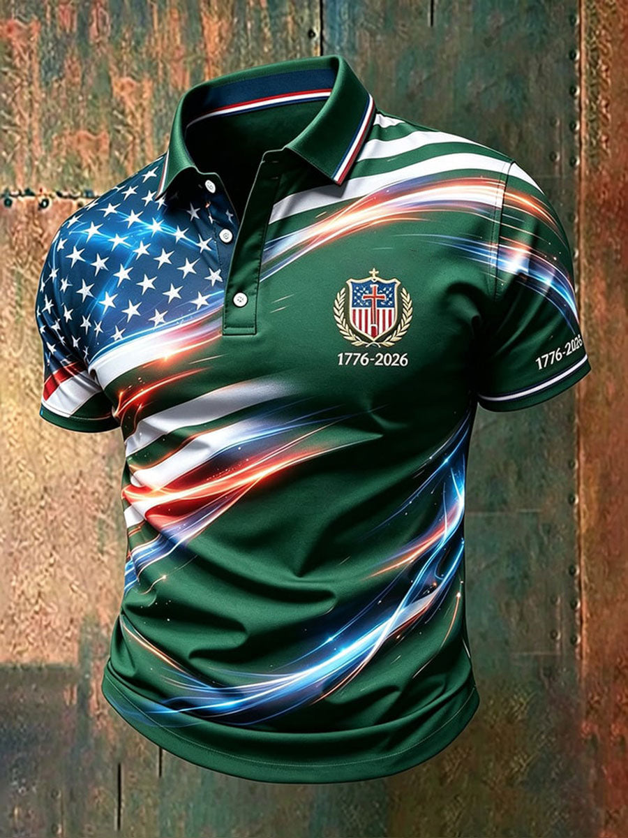 Men's USA 1776-2026 Printed Casual Top