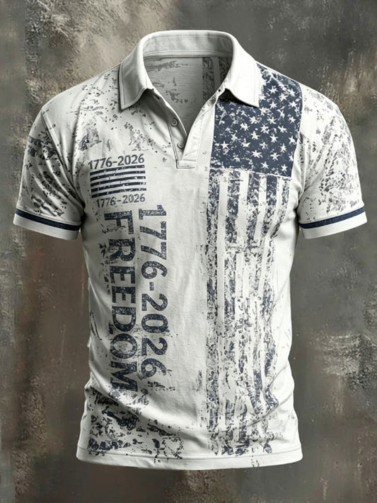 Men's USA 1776-2026 Printed Casual Top