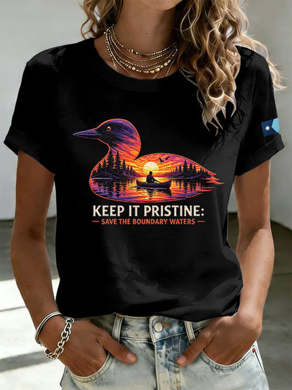 Women's Save The Boundary Waters Print T-shirt