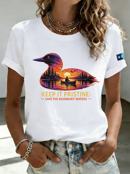 Women's Save The Boundary Waters Print T-shirt