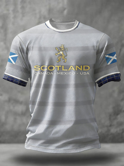 Men's Scotland Football Lover Printed T-shirt