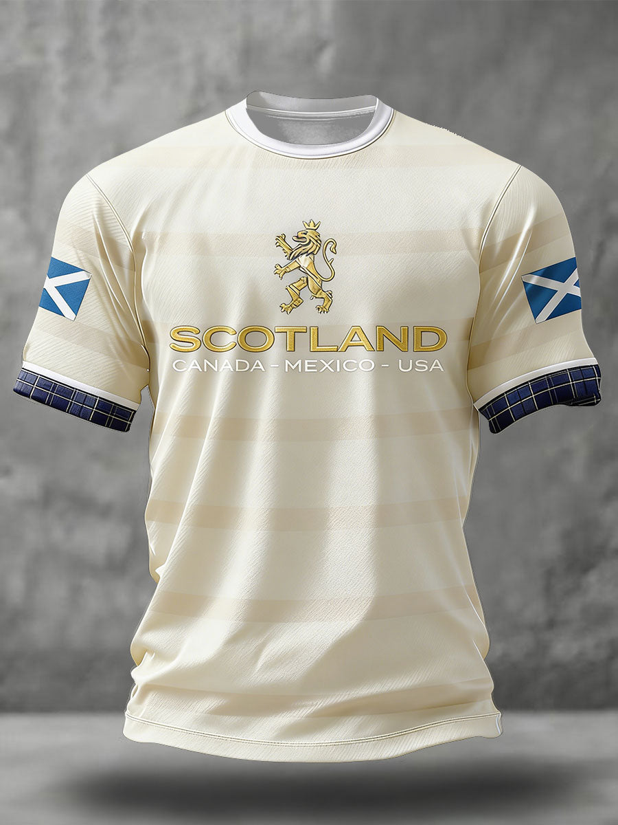 Men's Scotland Football Lover Printed T-shirt