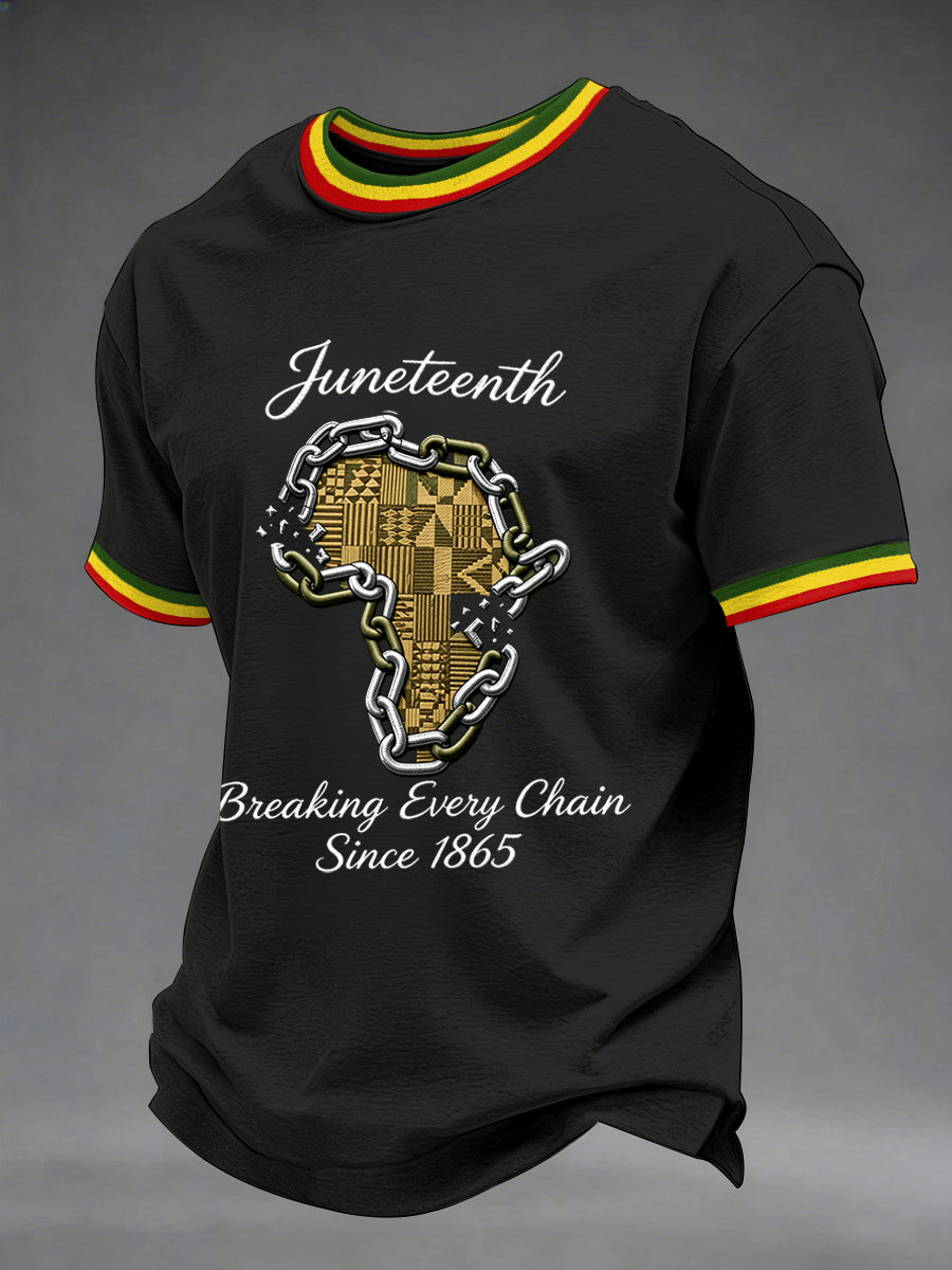 Men's Juneteenth Breaking Every Chain Since 1865 Print Tee
